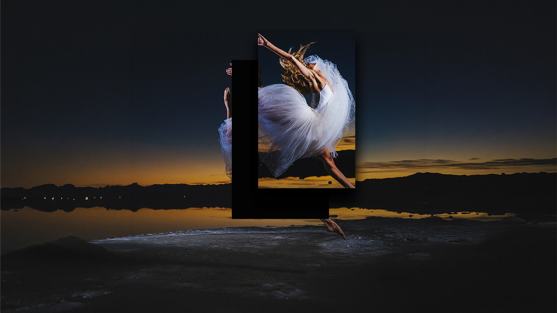 a ballerina jumping out of a black box